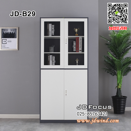 南京套色钢柜JD-B29，南京等体器械柜JD-B29套色钢柜，南京灰白套色等体文件柜JD-B29