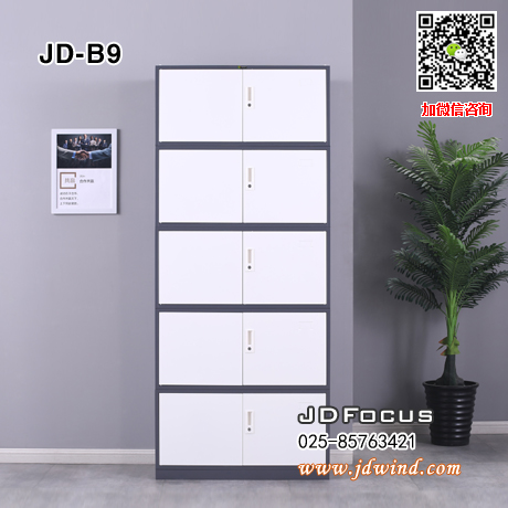 南京套色钢柜JD-B9，南京五节档案柜JD-B9套色钢柜，南京灰白套色档案柜钢柜JD-B9